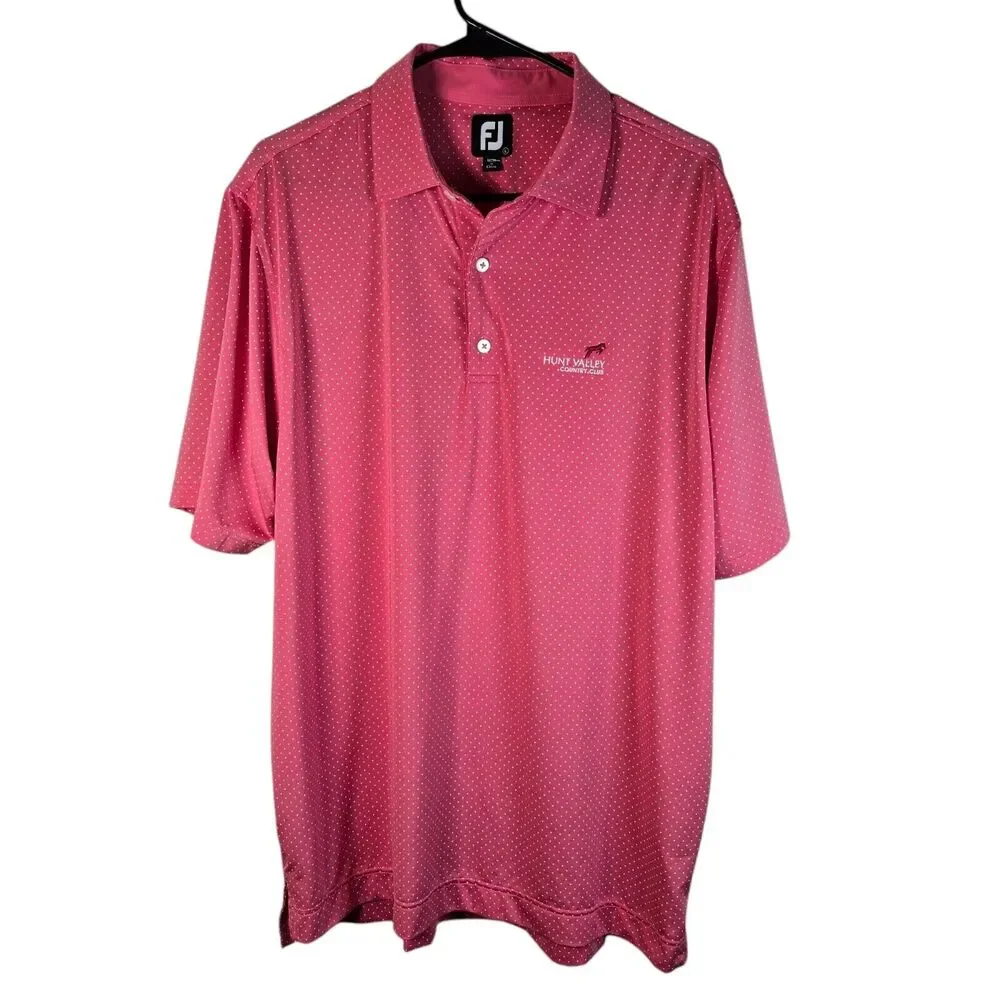 FootJoy Polo Mens Large Golf Logo Performance Hunt Valley Maryland Country Club